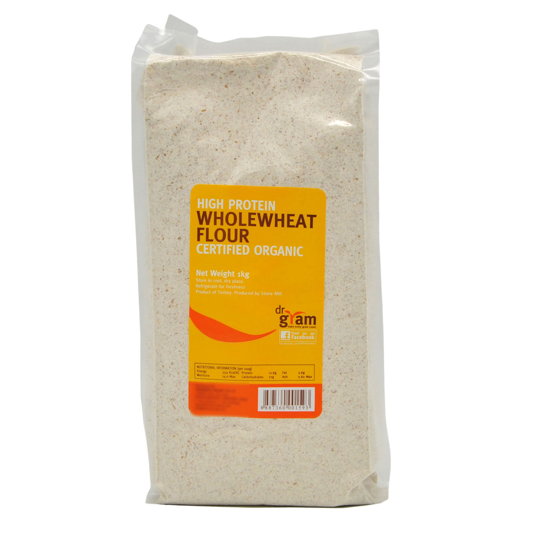 Dr Gram Organic High Protein Wholewheat Flour 1kg
