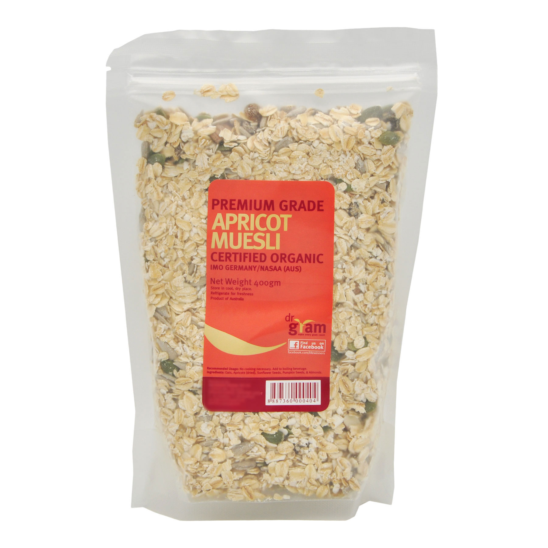 Dr Gram Organic Apricot Muesli 400g
