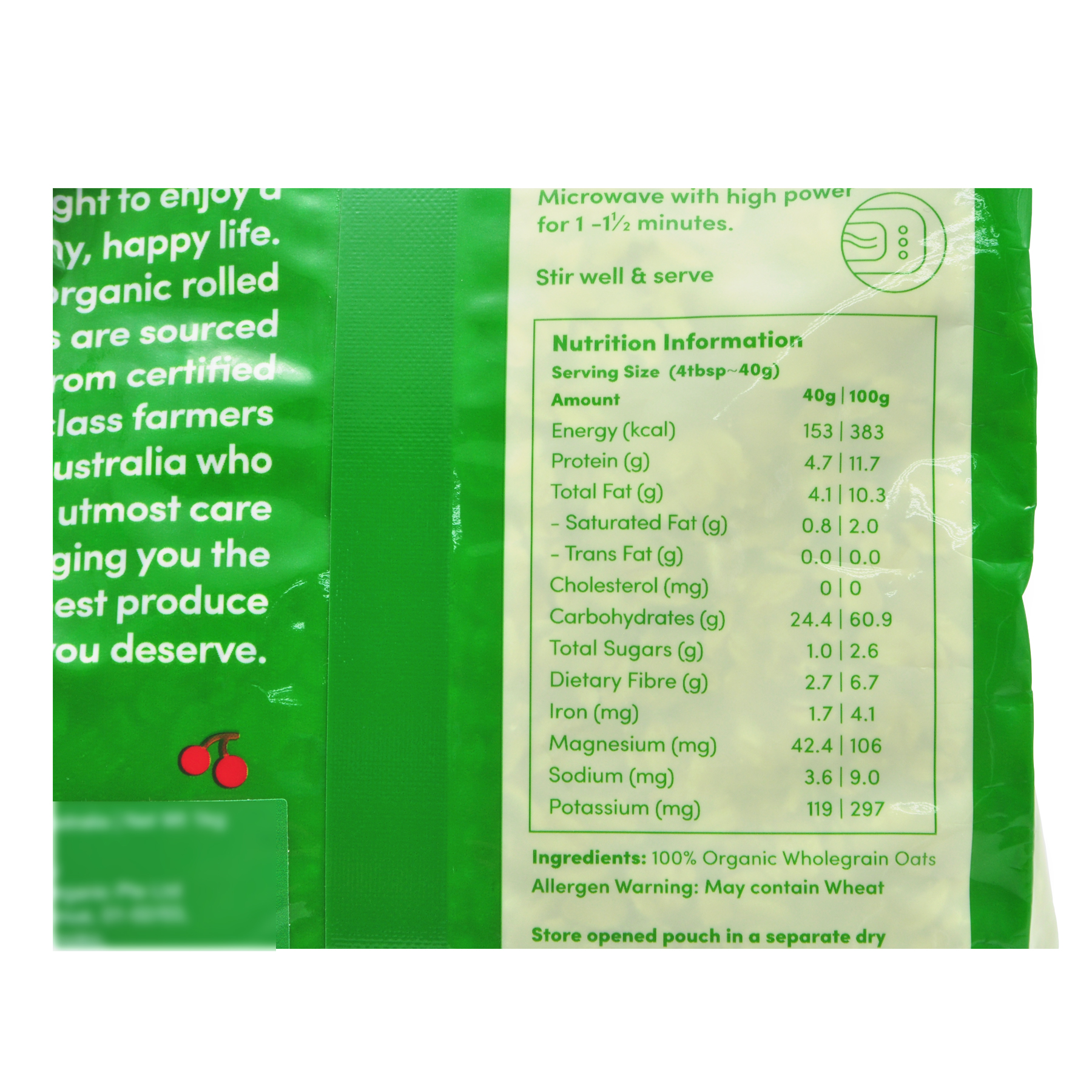 Dr Gram Organic Rolled Oats 1kg - Image 5