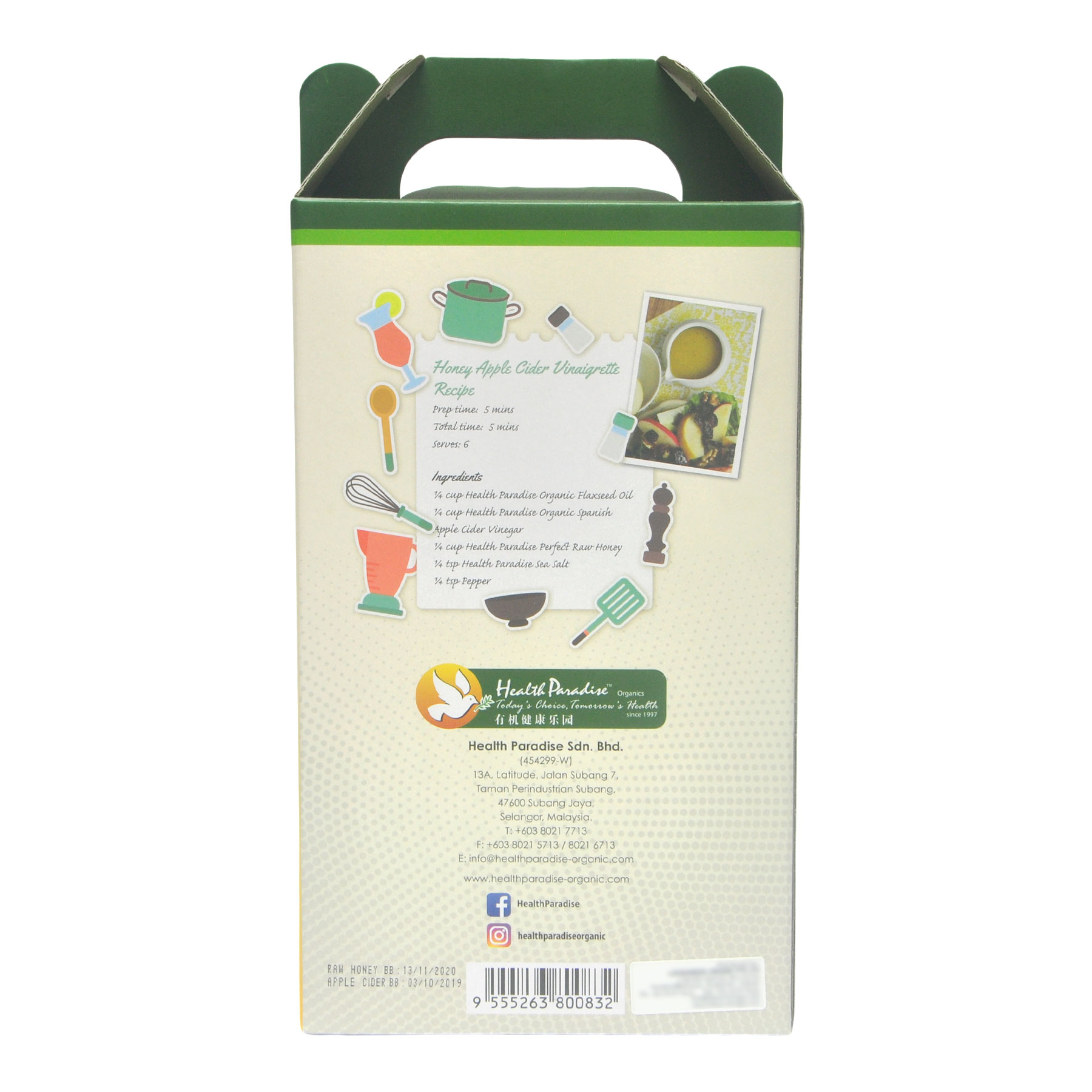 Health Paradise Twin Bottle Deal Organic Apple Cider with Perfect Raw Honey - Image 4