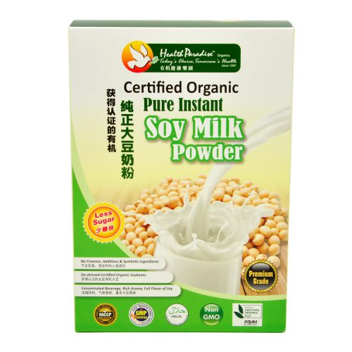 Health Paradise Organic Soya Milk Powder (Less Sugar) 500g (Gluten Free)