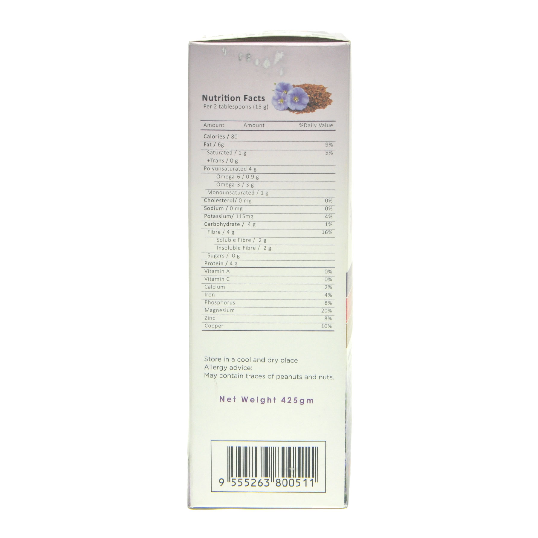 Health Paradise Organic Milled Flaxseed 425g - Image 3