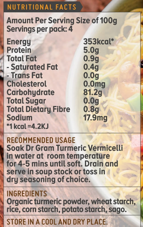 Dr Gram Handmade Turmeric Vermicelli 400g - Image 3