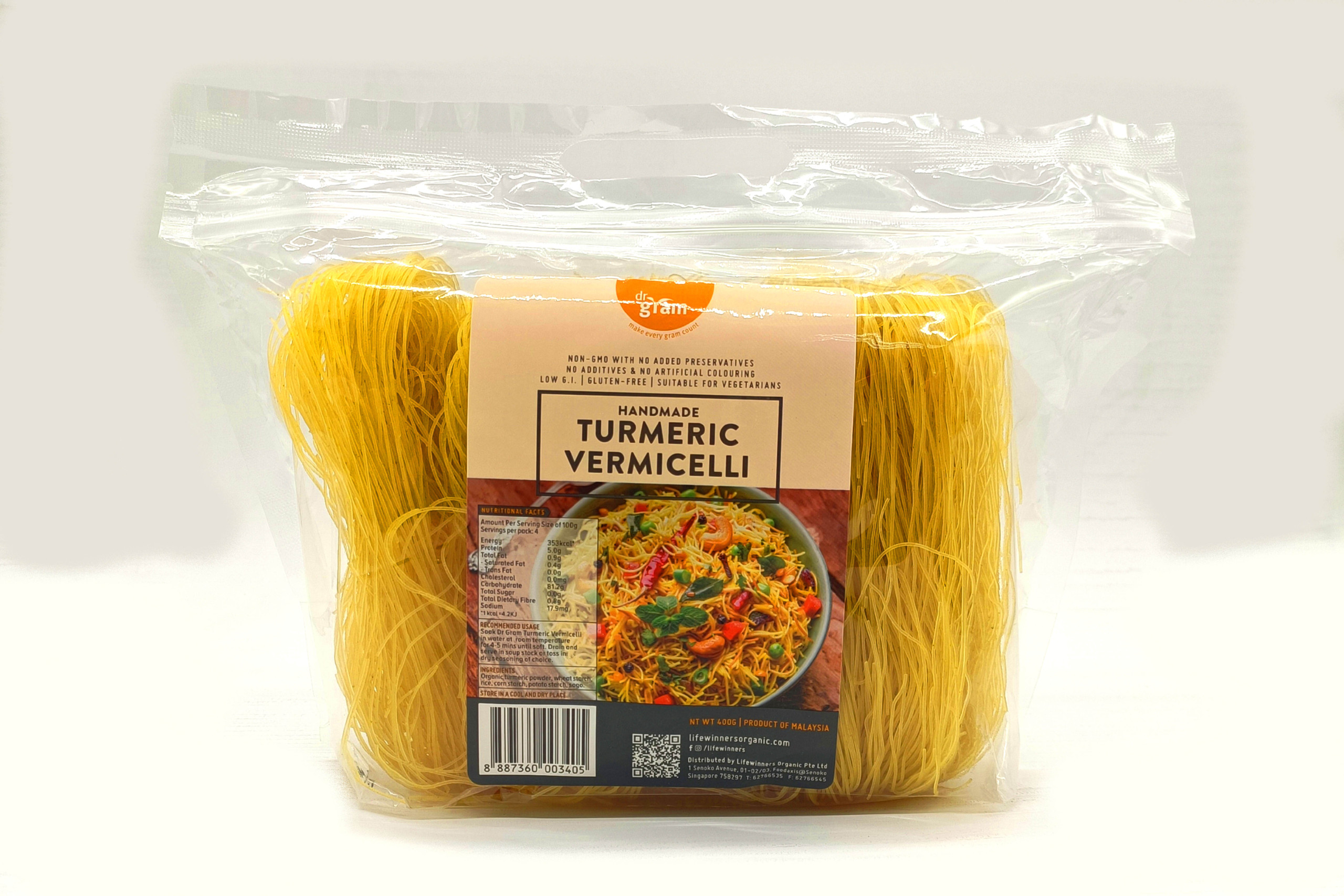 Dr Gram Handmade Turmeric Vermicelli 400g