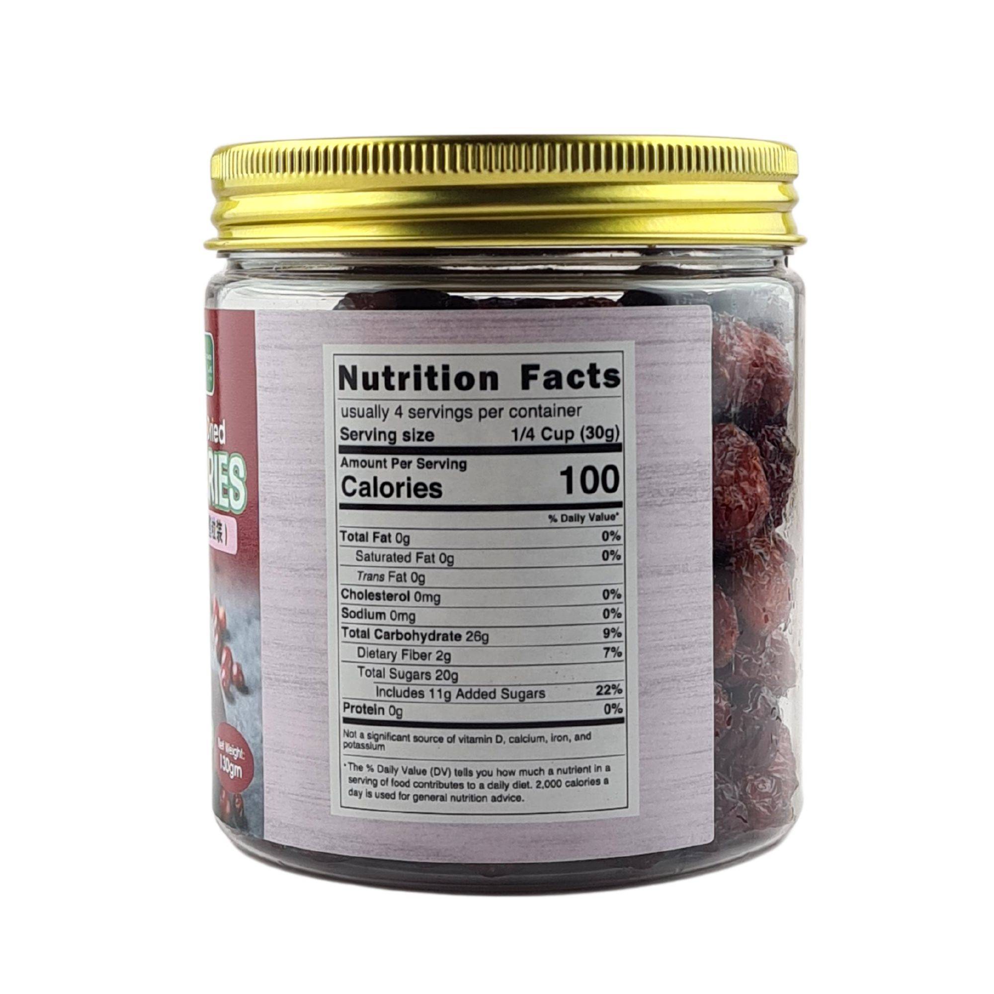 Health Paradise Natural Whole Dried Cranberries 130G - Image 3