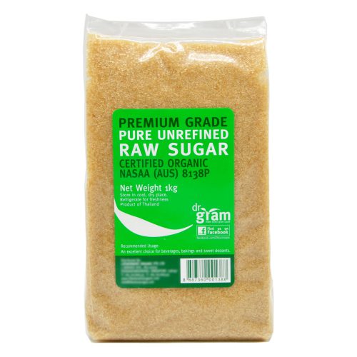 Dr Gram Organic Pure Unrefined Raw Sugar 1kg