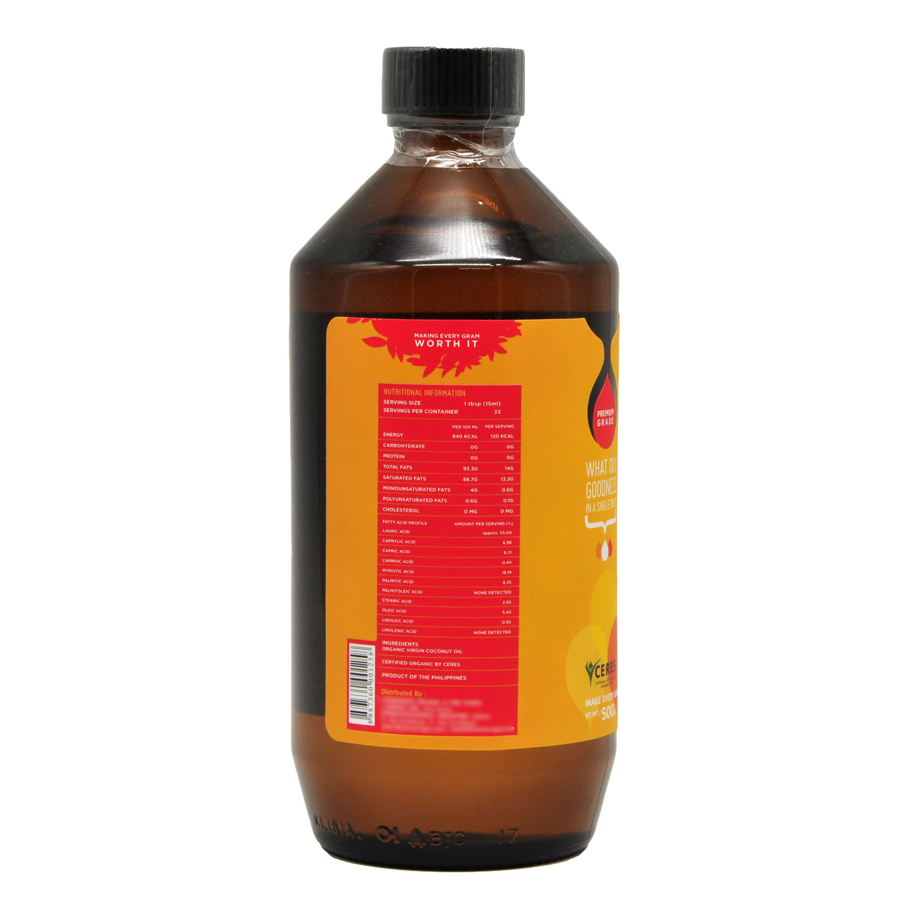 Dr Gram Organic Virgin Coconut Oil 500ml - Image 3