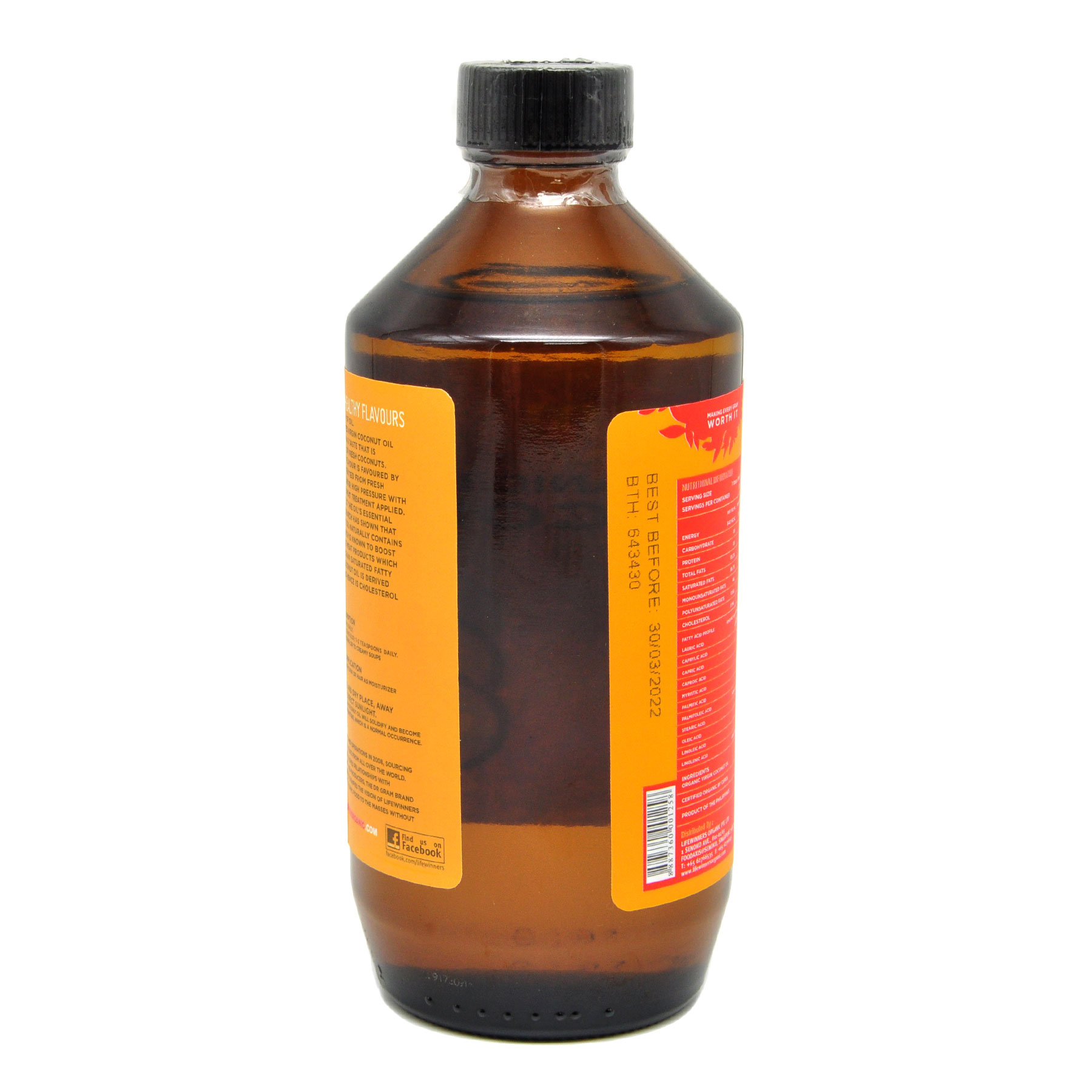 Dr Gram Organic Virgin Coconut Oil 500ml - Image 4