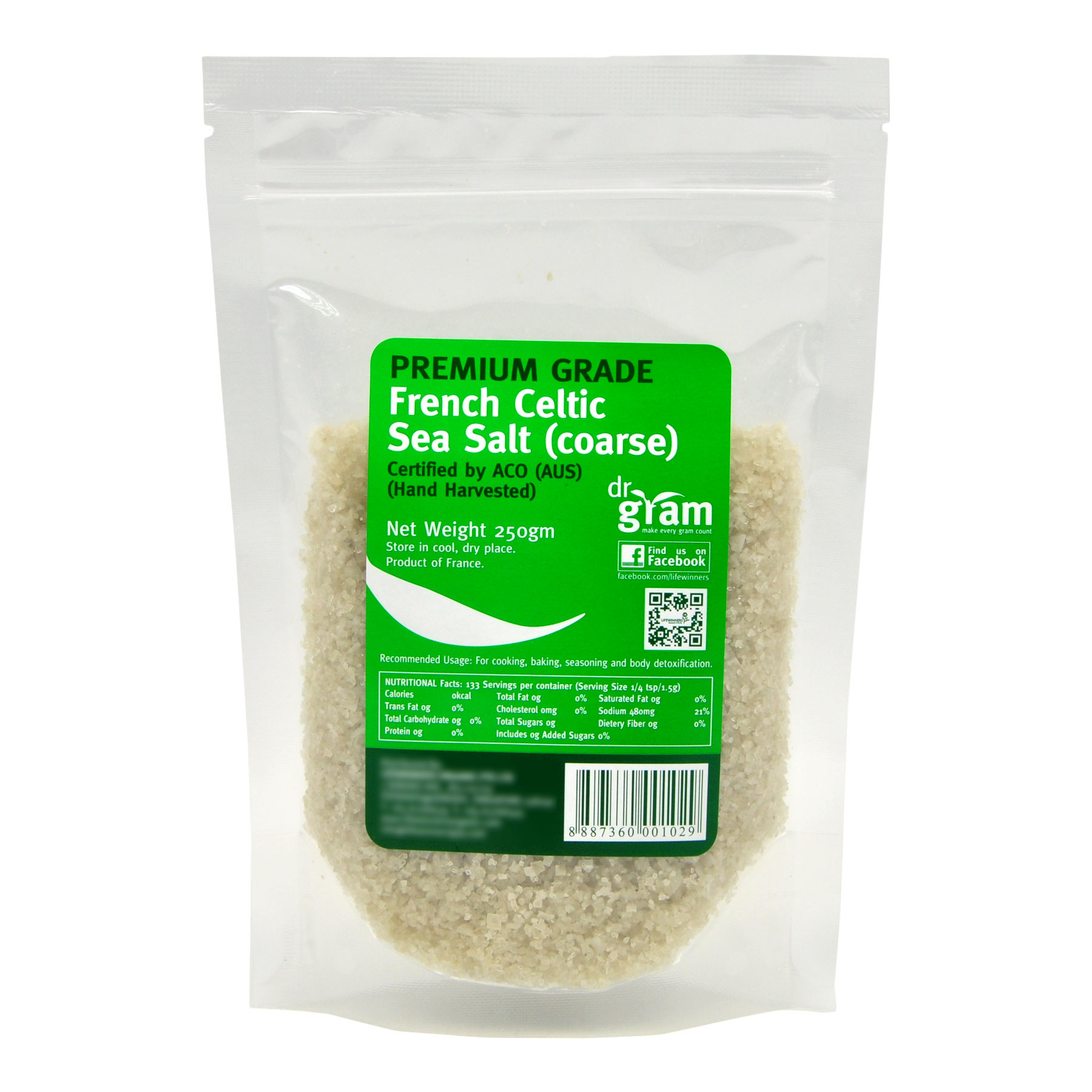 Dr Gram French Celtic Sea Salt (Coarse) 200g