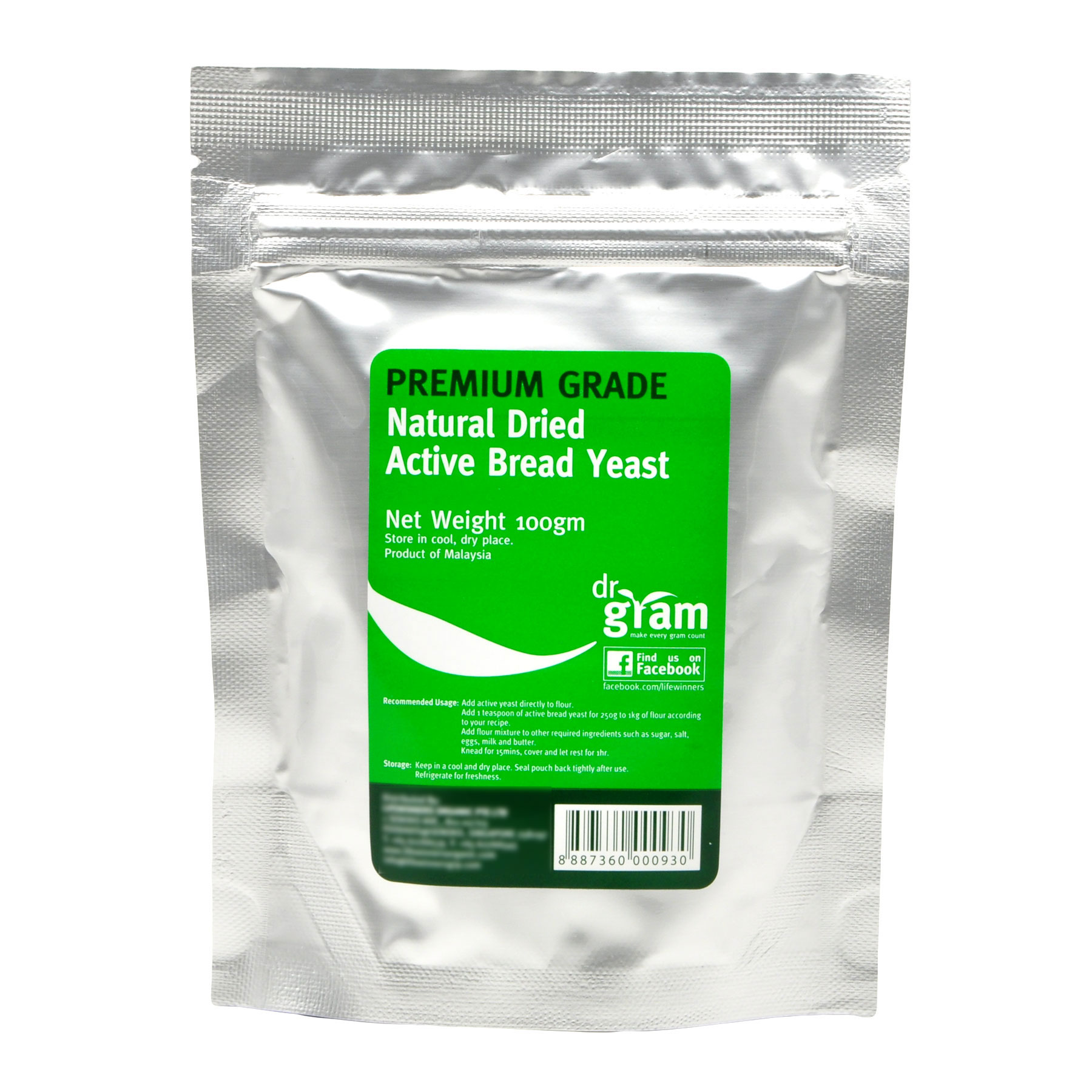 Dr Gram Natural Dried Active Bread Yeast 100g