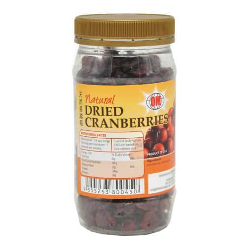 OM Natural Dried Cranberries 200g
