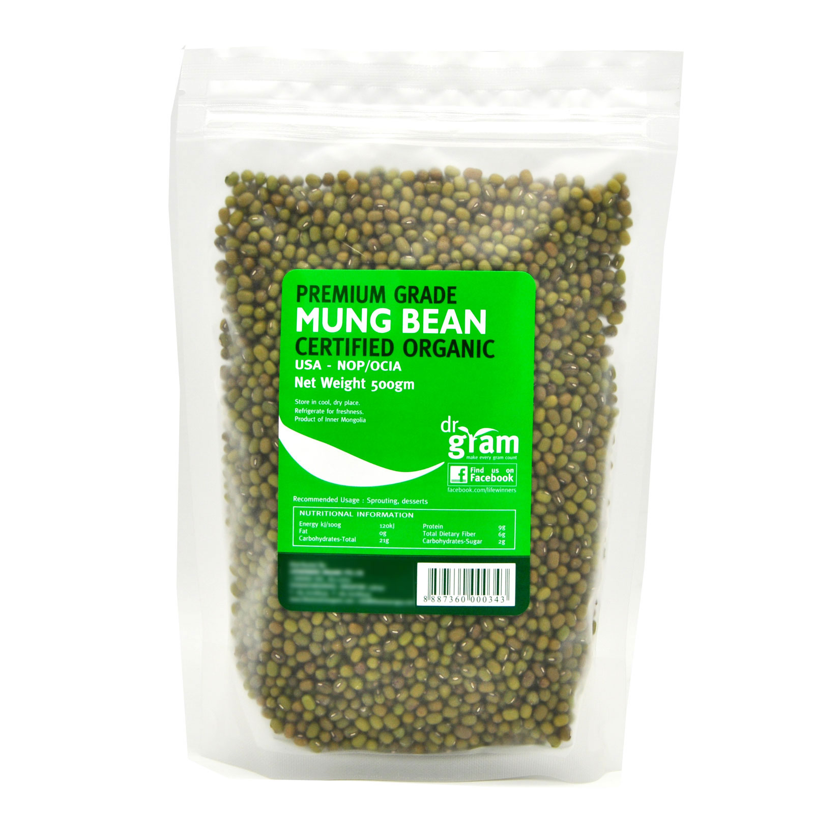 Dr Gram Organic Mung Bean 500g